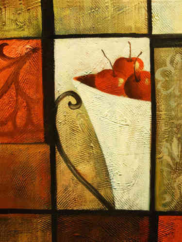 cuadros modernos "Taza con cerezas"