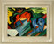 cuadros famosos de Franz Marc "Caballo rojo y azul"
