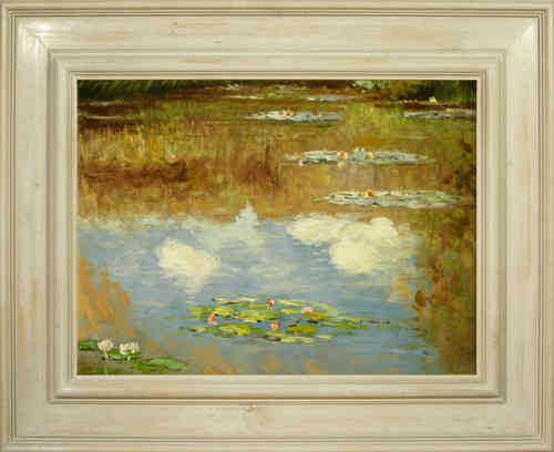 cuadros famosos de Monet "Nenúfares y reflejo de nubes"