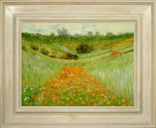 cuadros famosos de Monet "Campo de amapolas en un valle de Giverny"