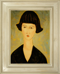 cuadros famosos de Modigliani "Joven morena"