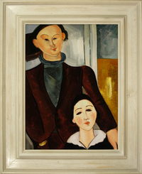 cuadros famosos de Modigliani "Retrato de Jacques Lipchitz y de su esposa Berthe Lipchitz"