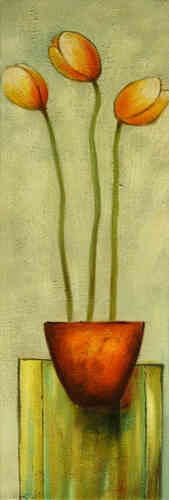 cuadros modernos "Maceta roja con flores II"