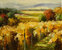 cuadros modernos "Viñedo en otoño II"