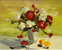 cuadros modernos "Ramo de flores rojas y blancas II"