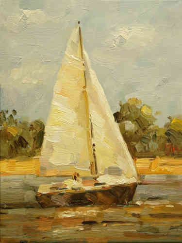 cuadros modernos "Paseo en velero"