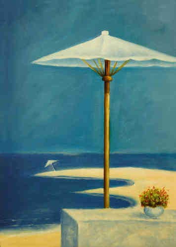 cuadros modernos "Sombrilla en la playa I"