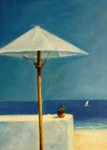 cuadros modernos "Sombrilla en la playa II"