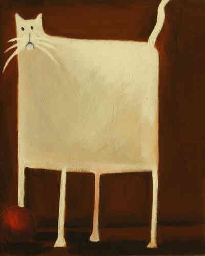 cuadros modernos "Gatito con balón"