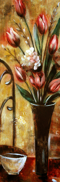 cuadros modernos "Ceramica y flores III"