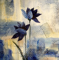 cuadros modernos "Flores azules I"