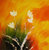 cuadros modernos "Ramo de flores sobre fondo naranja"