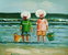 cuadros modernos "Colección niños en la playa VI"
