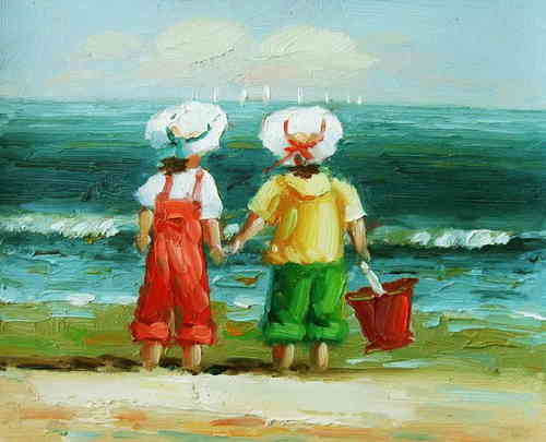 cuadros modernos "Colección niños en la playa III"