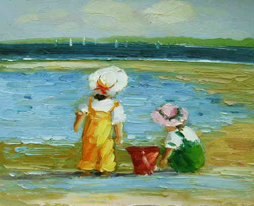 cuadros modernos "Colección niños en la playa XV"