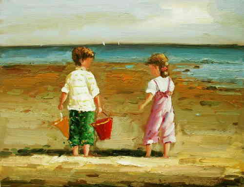cuadros modernos "Colección niños en la playa XXIII"