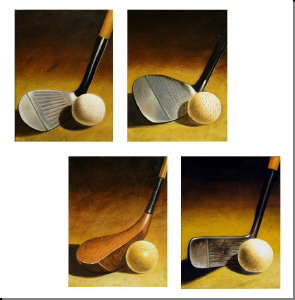 cuadros modernos "Palos de golf"