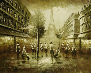 cuadros modernos "Paseando por París"